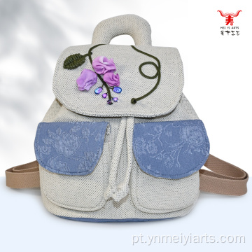 Mochila multifuncional portátil de jacarandá artesanal